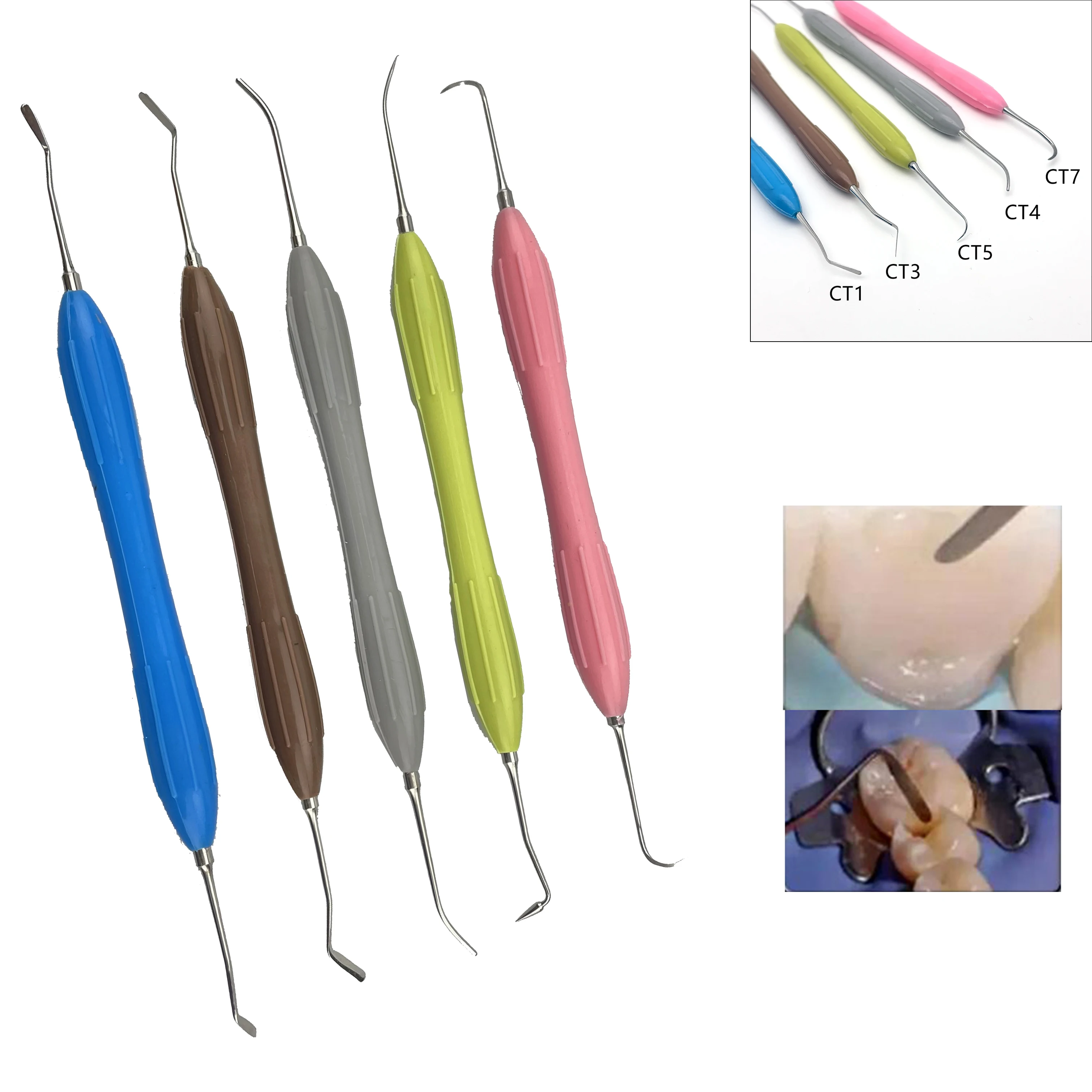 1pcs Double-Head Dental Composite Resin Filling Spatula Aesthetic Restoration Resin Filler Restoration Instrument Dentist Tools