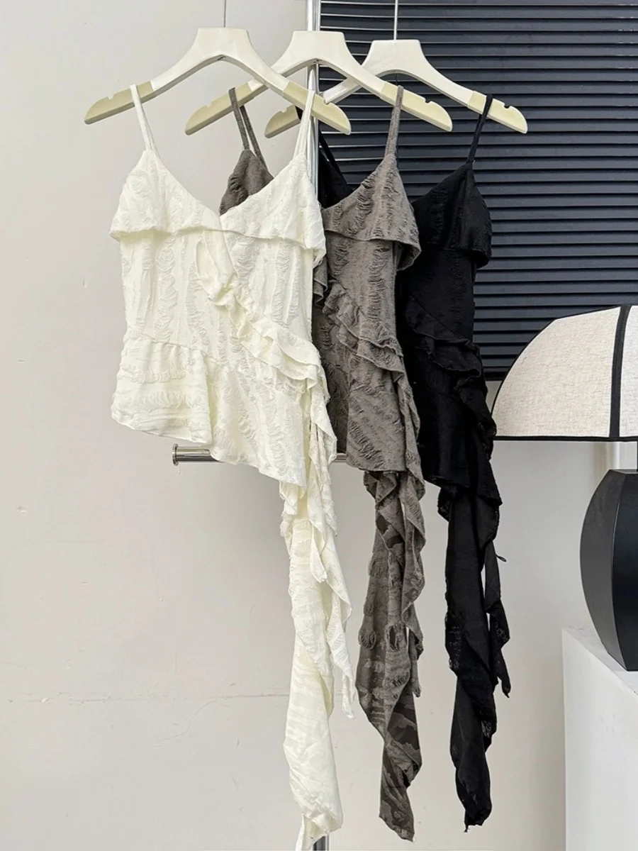 

Сексуальный летний топ-жилет для женщин в винтажном стиле с рваными элементами, подчеркивающий талию, с кружевной отделкой и цветочным узором, укороченный