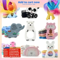 LOFCA 1pc Silikon Beißring Cartoon Tier Baby Zahnen Spielzeug Koala Zahnen Halskette Food Grade Infant Kautable Spielzeug