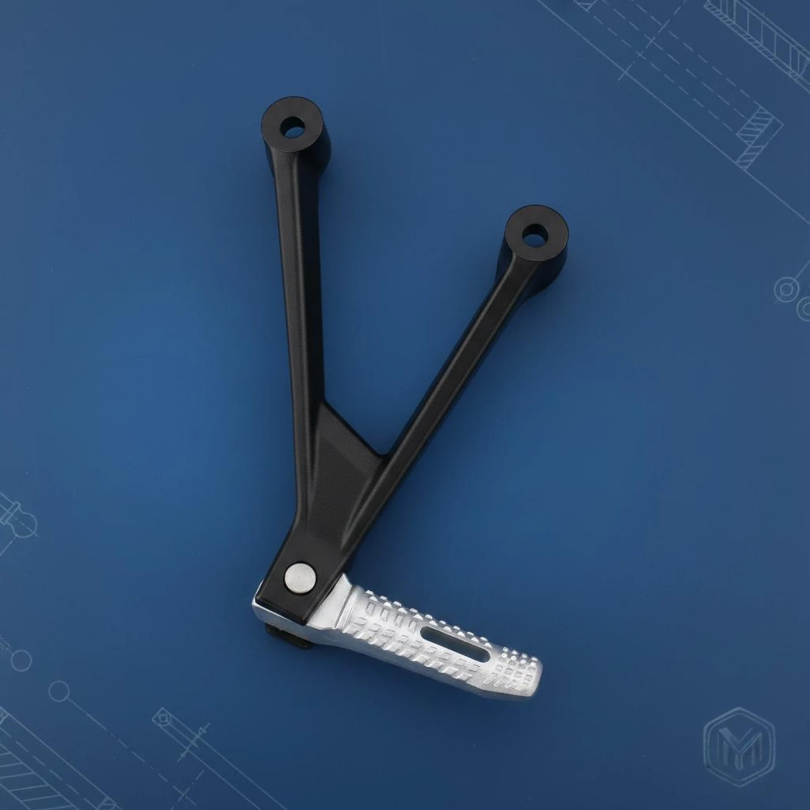 

Rear Passenger Footpeg Bracket Set Aluminum Rear Passenger Footrest Bracket Set Black Metal Construction for Motorcyclist