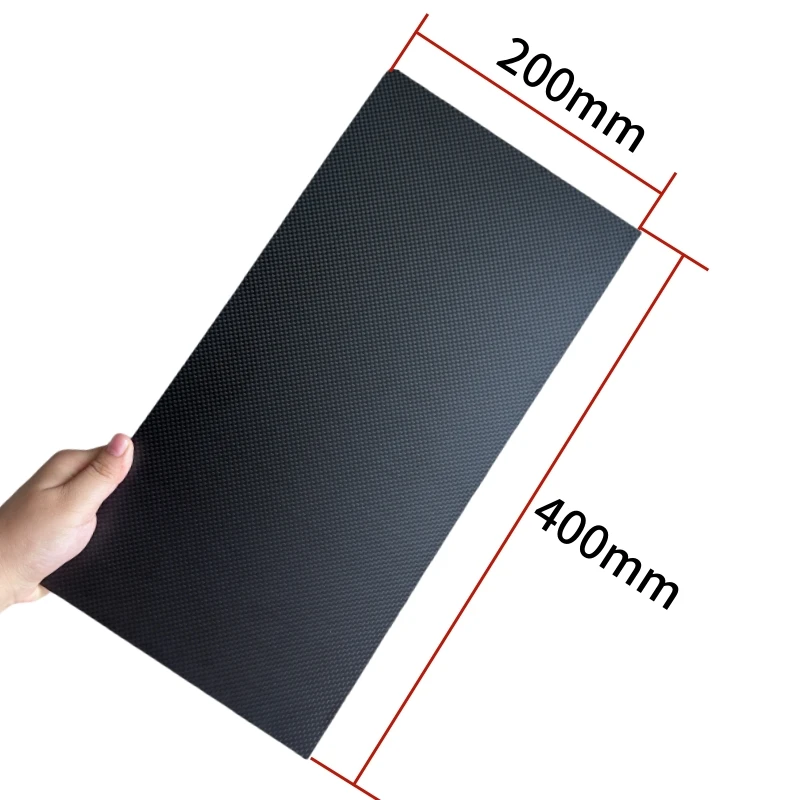 200mm×400mm  Real Carbon Fiber Plate Panel Sheets 0.5mm 1mm 1.5mm 2mm 3mm 4mm 5mm thickness Composite Hardness Material for RC