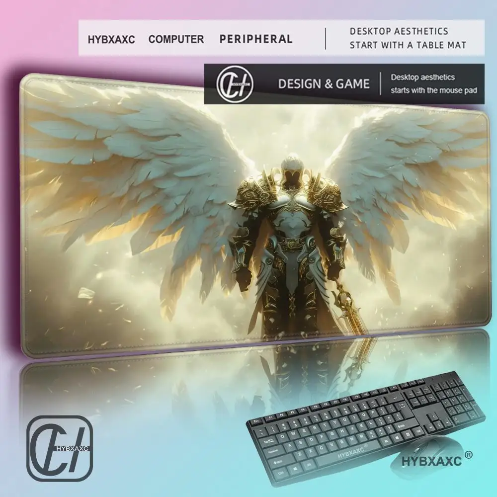 Magnificent Devil and Angel MTG Playmat Magic Card Battle Mat Desk Mat Tapete Magic MTG Non-Slip Durable Stitched Edge HYBXAXC