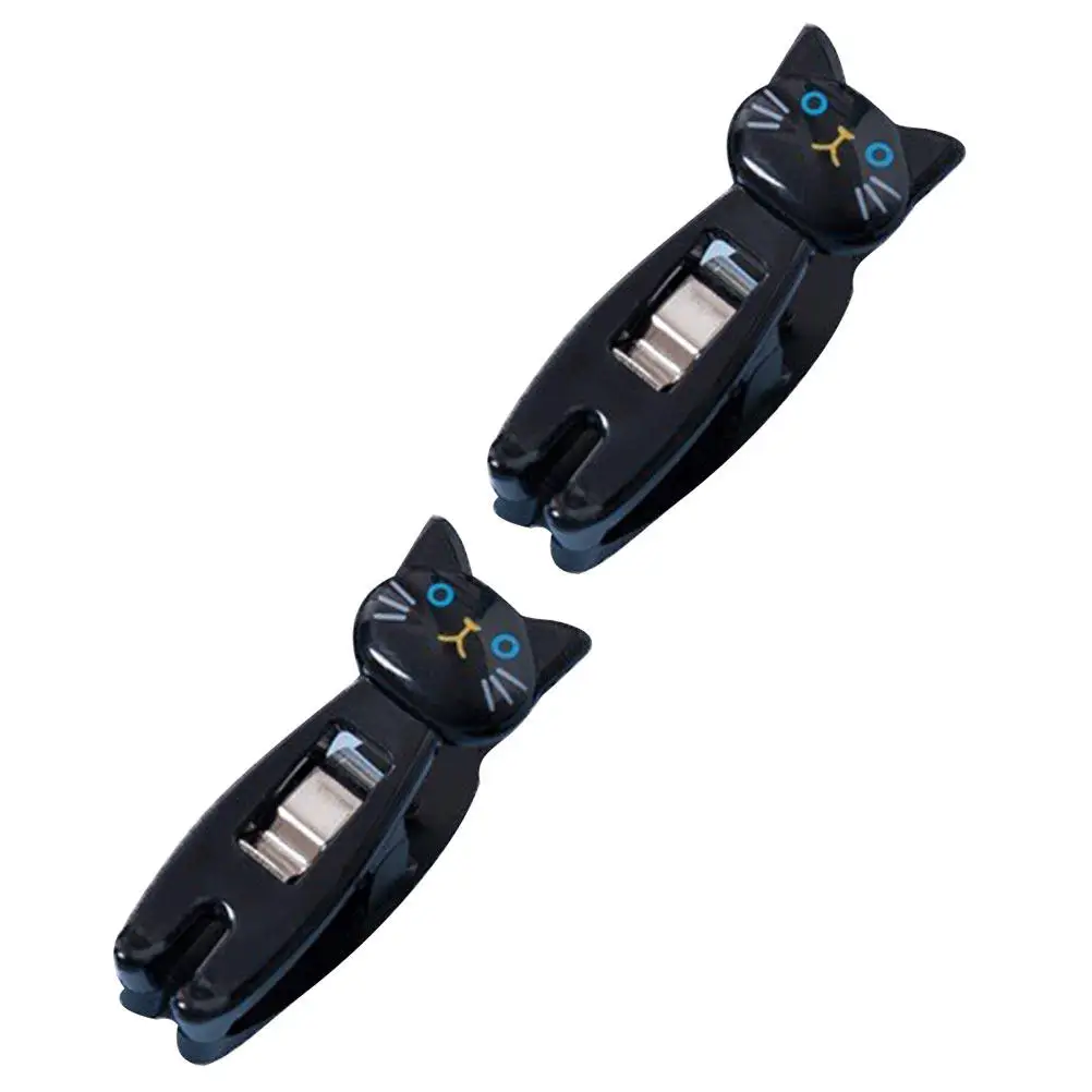 

2 шт. зажимы для пакетов с закусками в форме мультяшного кота, прочные зажимы для герметизации пакетов с едой, многоразовые зажимы для пакетов с чипсами, зажимы в форме мультяшного кота