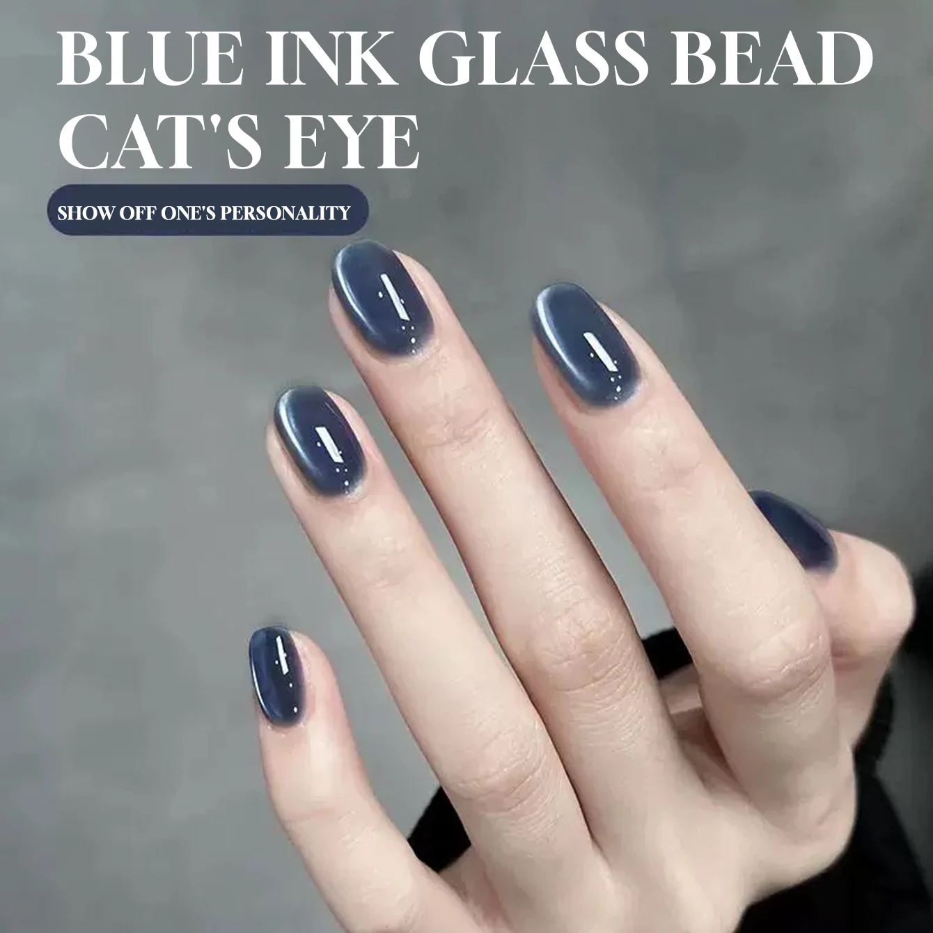 

MIANEL 10ML Blue Ink Glass Bead Cat Eye Gel Polish Ultra-Shimmery Trendy Porcelain White Mini Light Bulb Design 2026 New Arrival