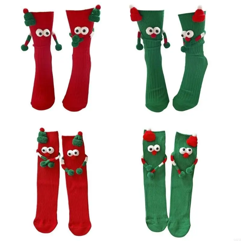 Soft Polyester Christmas Socks for Men Women Holiday Celebration Cartoon Hosiery