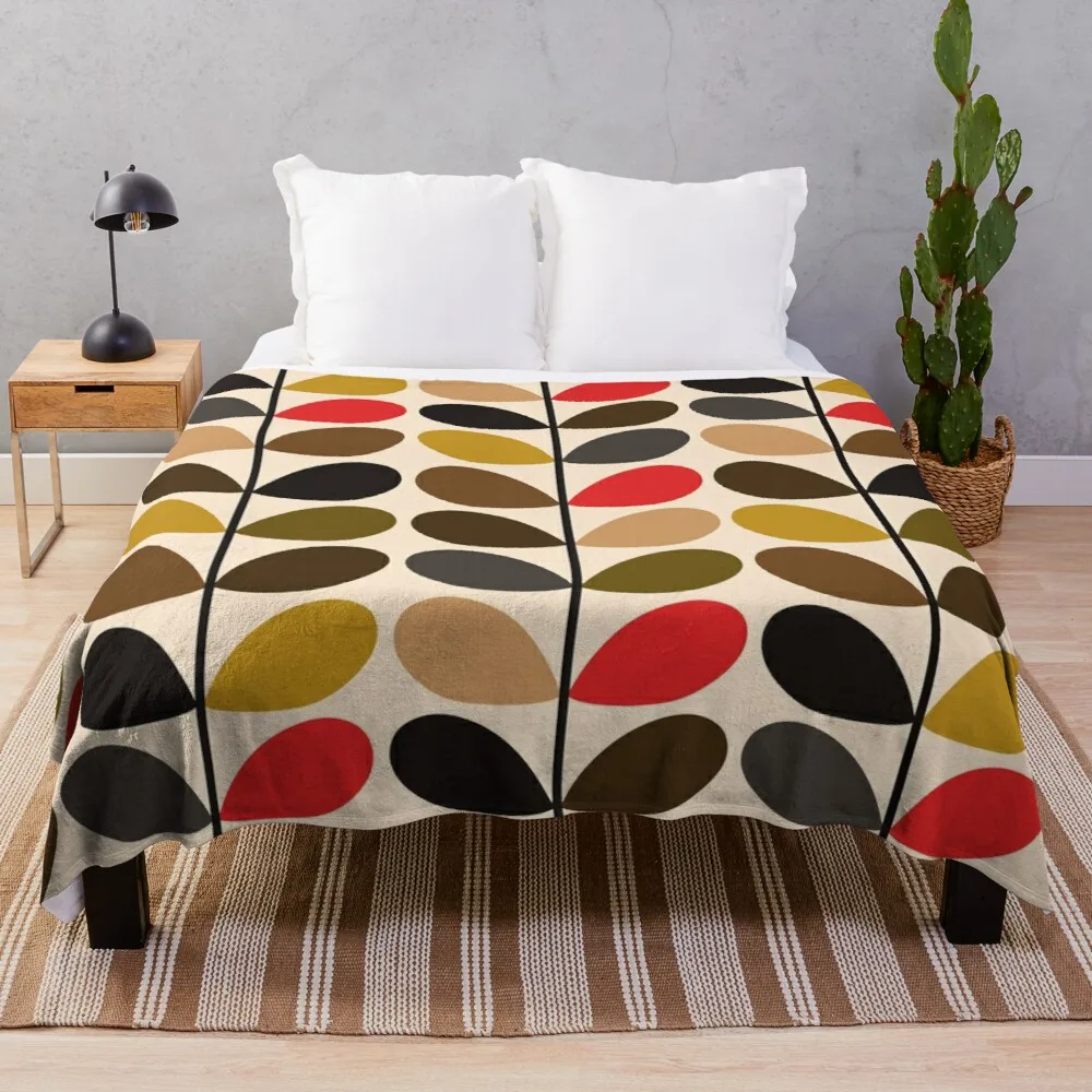 Orla Kiely Throw Blanket Blanket With Well Thick King Wool Loose Blanket Floral Throw Blanket Fleece Fabric