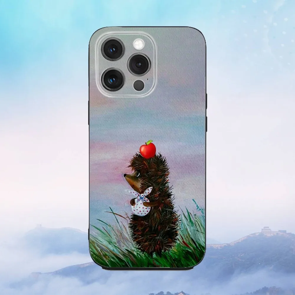 Movie Hedgehog in the F-Fog Phone Case For iPhone 16e,16,15,14,13,12,11,Pro,X,XS,Max,XR,Plus,Mini Soft Black Cover