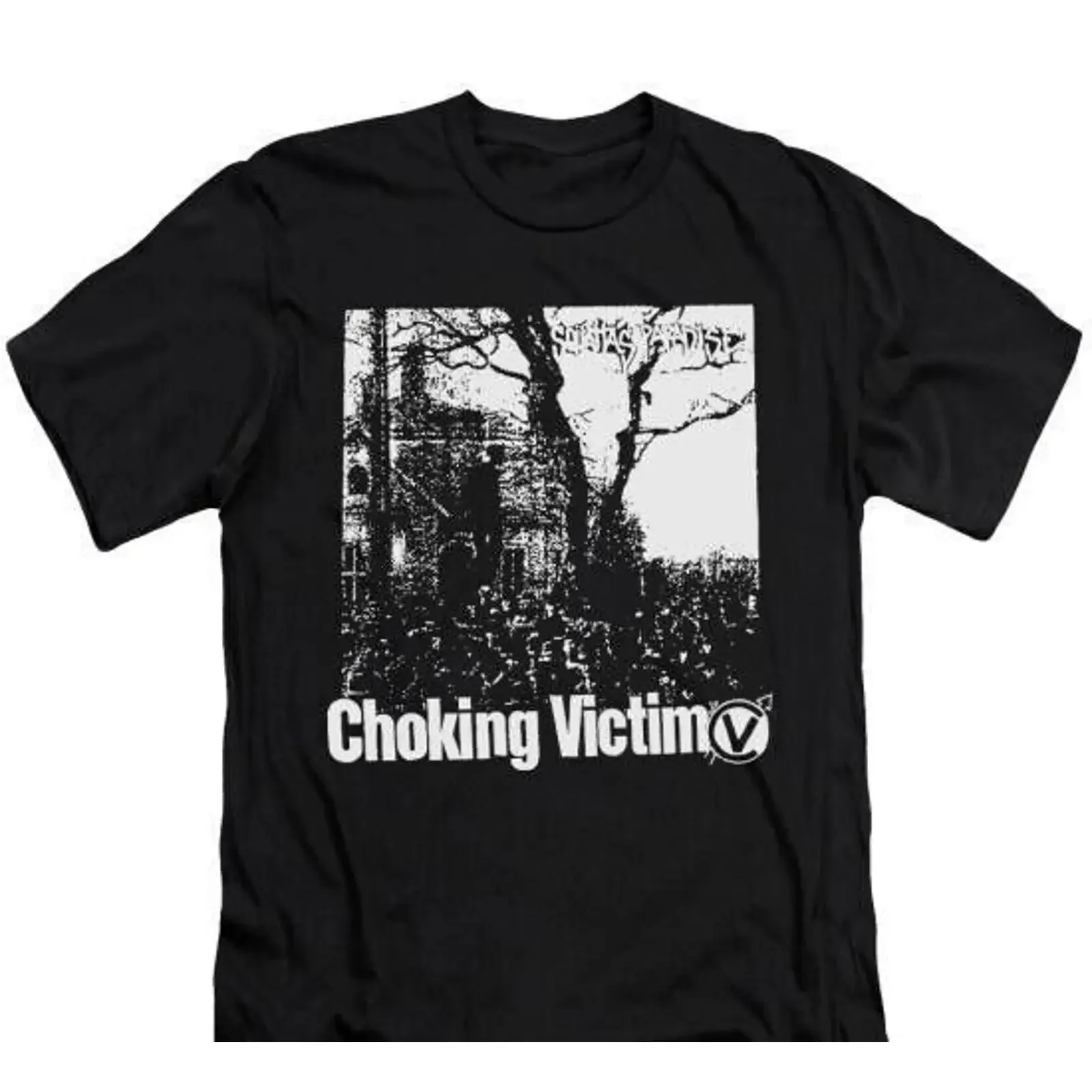 Choking Victim Squattas paradise unisex black T Shirt S 3XL Q83478 vintage Washed Stretched Versatile fashion graphic Unisex