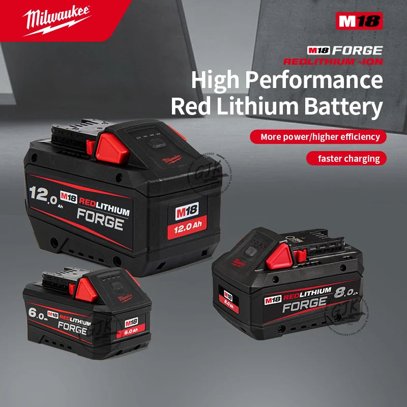 milwaukee 48-11-1861 48-11-1881 48-11-1813 M18 FB6 M18 FB8 18V Lithium-Ion REDLITHIUM FORGE HD 6.0Ah 8.0Ah 12.0Ah Battery Pack