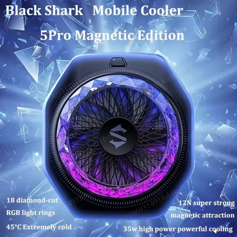 Original Black Shark Magnetic Cooler 5 Pro 35W Live Gaming Fan Radiator Semiconductor Cooling for Huawei Xiaomi