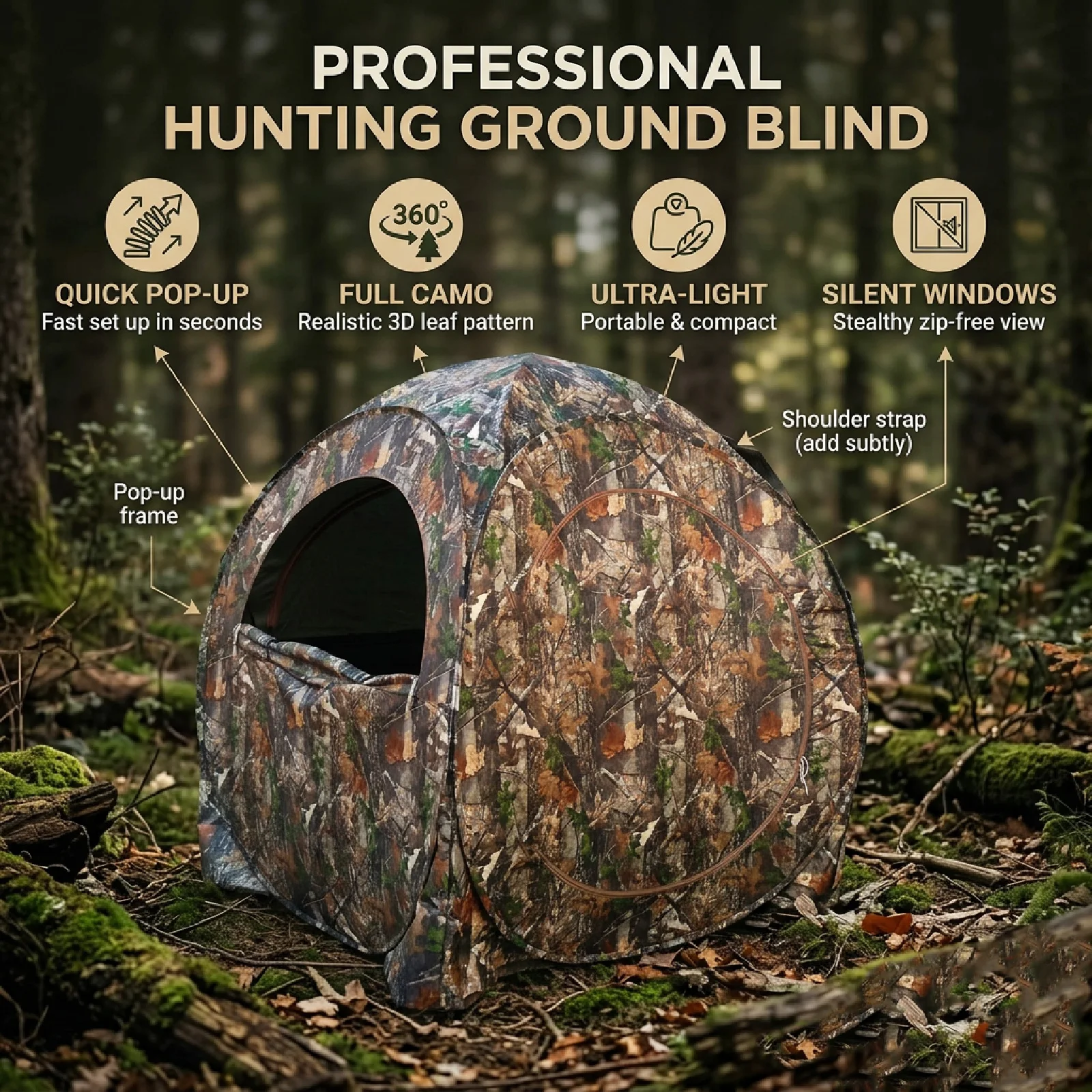 Refugio de Caza Plegable con C - Hunting & Outdoor Supplies reseña y precio