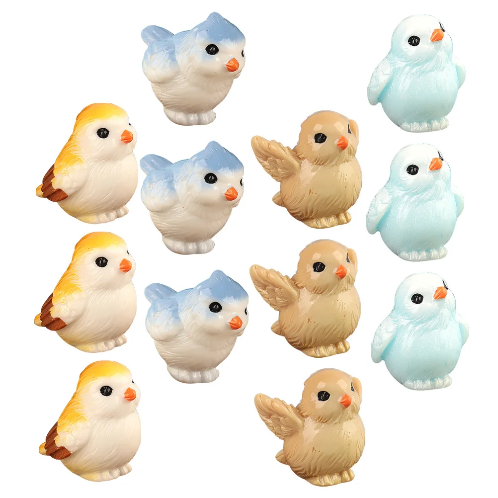 

20 шт. миниатюрные попугаи, смоляные животные, милые крошечные птицы для DIY, микро-садовый пейзаж, украшение для офиса, мини-удельные птицы из смолы