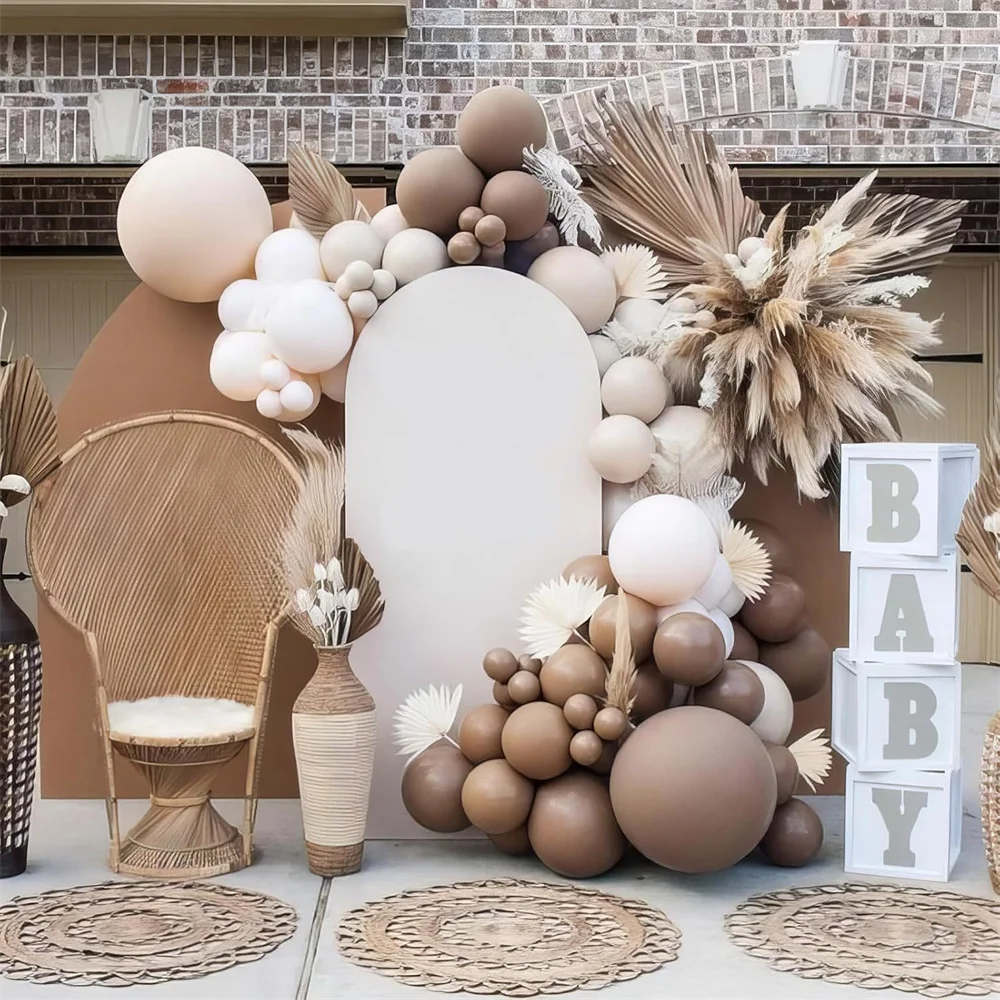 40 قطعة من بالونات الخريف الملونة المحروقة باللون البرتقالي العاري البني المعدني بالونات الشمبانيا لخريف الخريف وزينة حفلات عيد الشكر #5