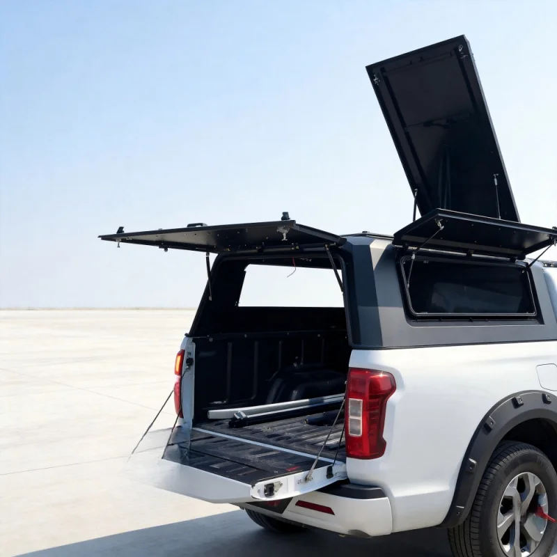 High Quality 4 Door Manganese Steel Hard Canopy Anti Shatter Window Truck Bed Cover Fit Hilux Vigo Revo SR5 Pickup