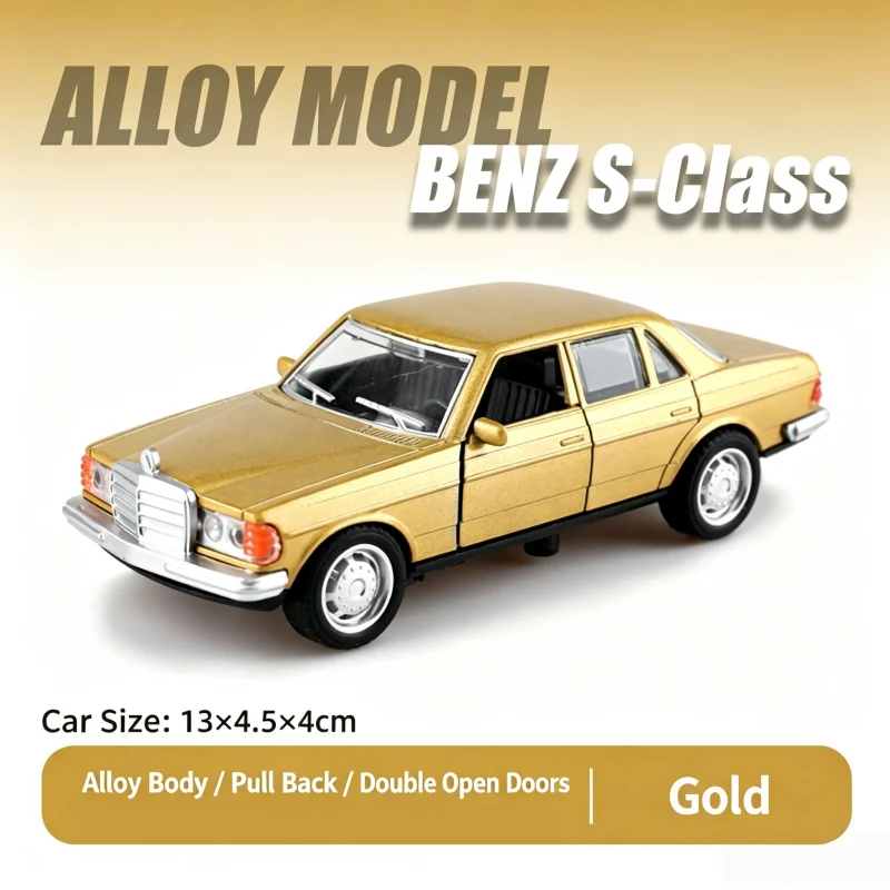 1:36 Scale Retro Classic Car Alloy Car Model Set, 3 Colors Alloy Die-Casting Small Car, Can Open the Door, Return Function, Desk view 6