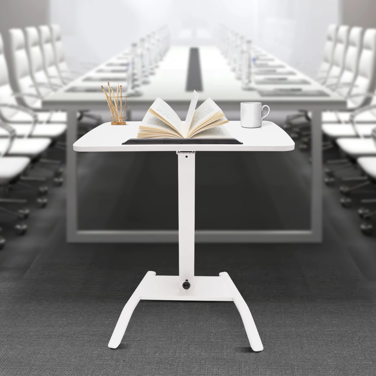 Rv decoração mesa do computador móvel 71-108cm altura ajustável mesa de rolamento em pé mesa de elevação móvel sentado estação de trabalho para