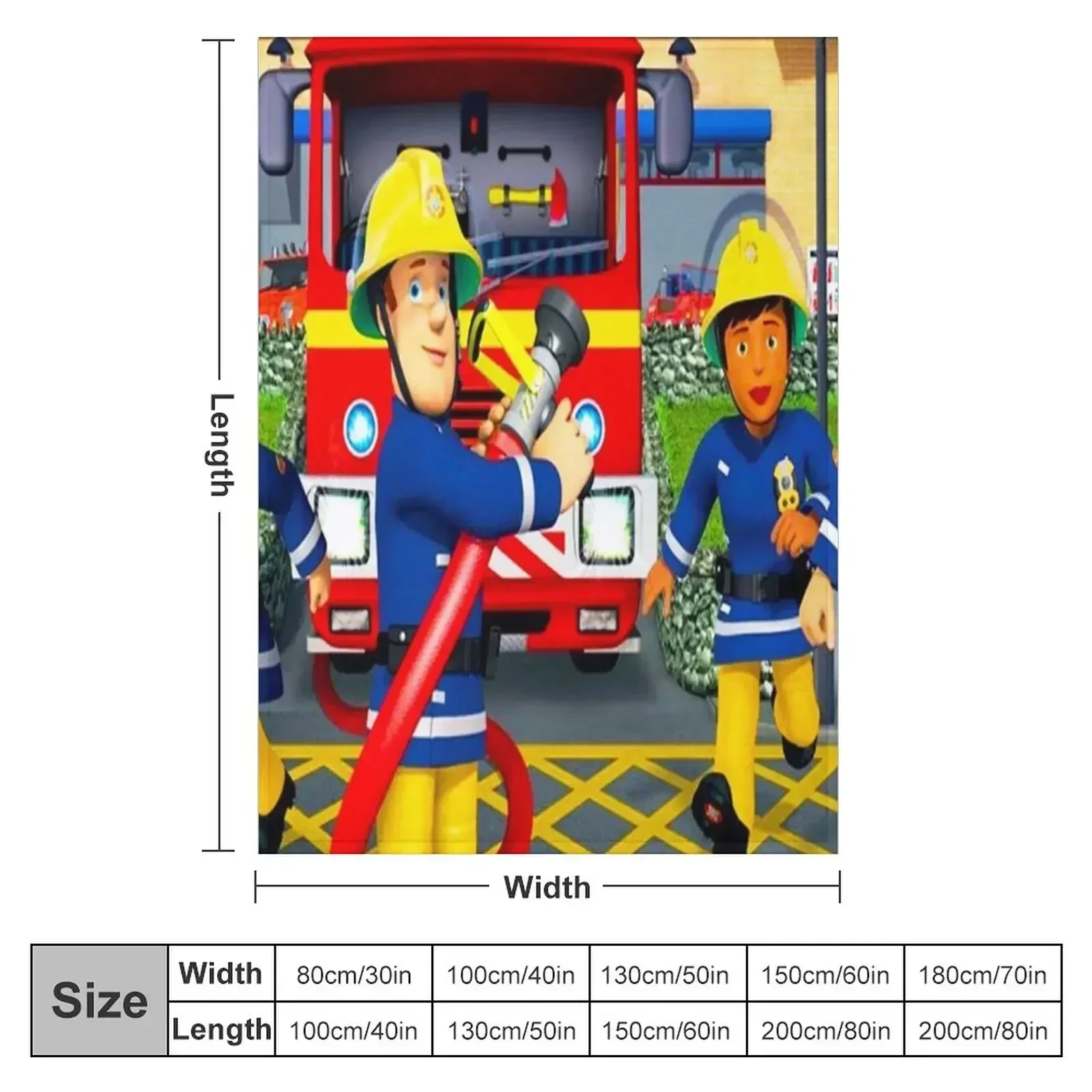 New fireman sam fireman toys pajamas birthday party supplies clothes Throw Blanket wednesday Hairy Custom Comforter Blankets