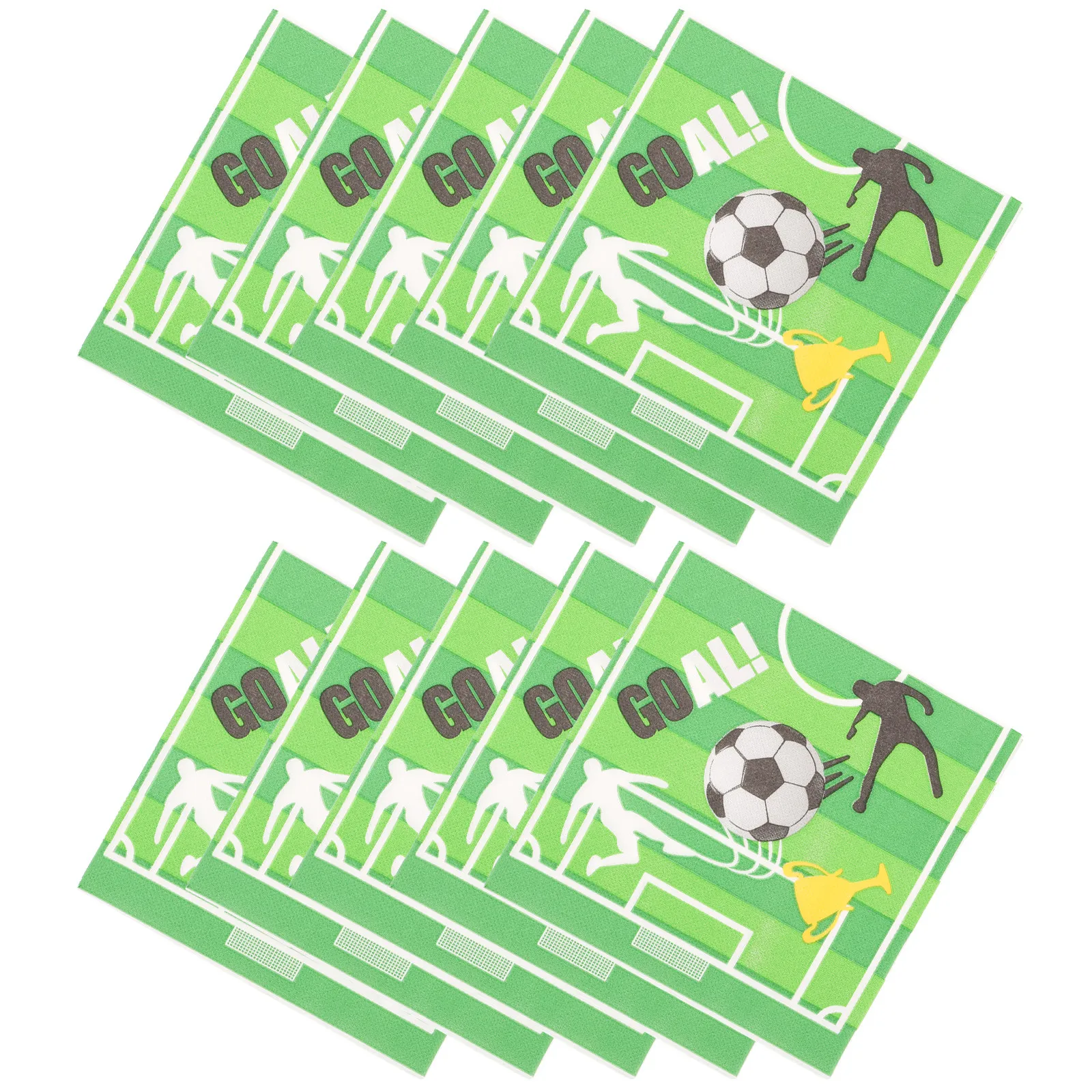 40Pcs Floral Printed Napkins Soccer Theme Design for Birthday Party Wedding Shower Dinner Table Decorations