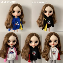 Fashion Blyth Doll Sports Sweatshirt Bf Style Doll Pants Long sleeved sweater Suit For YMY 22 24 licca azones ob24 ob27 Doll