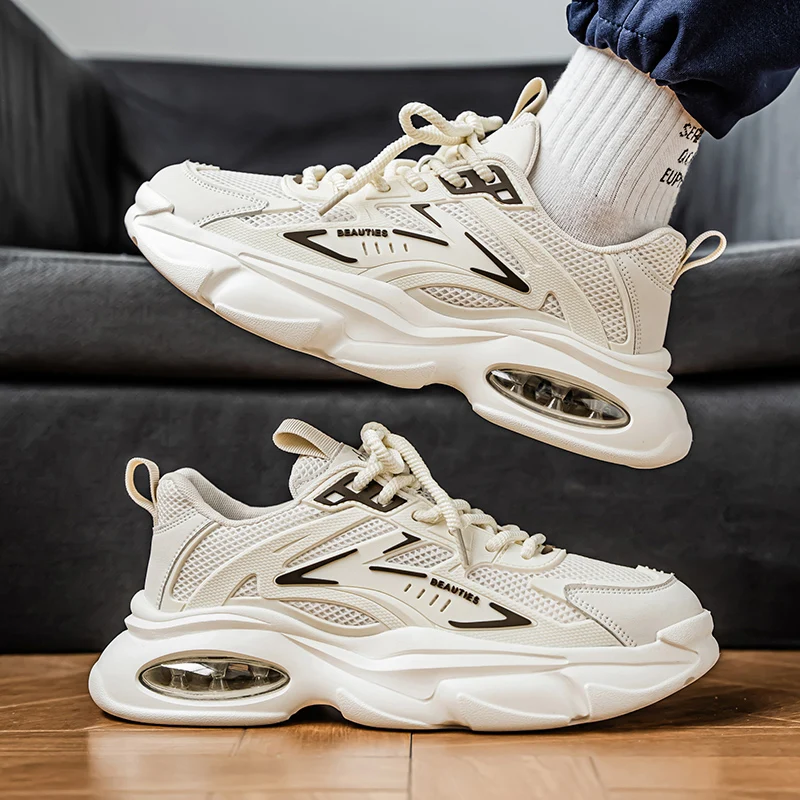 Men's Casual Thick Sole Sports Shoes Spring Autumn Fashionable Versatile Comfortable Height Increasing Spring Autumn New Explosi