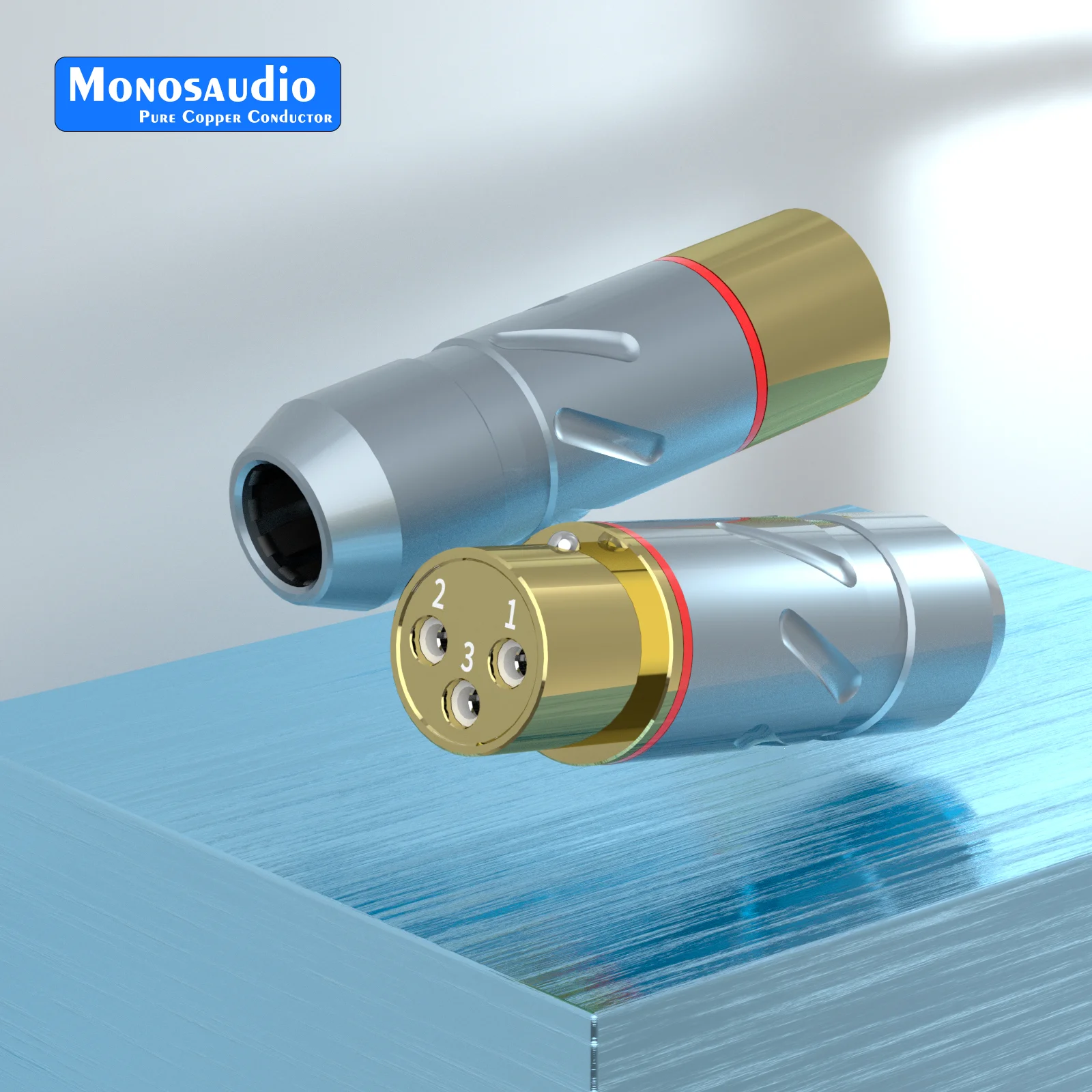 Monosaudio-conector de cobre puro chapado en rodio XM700R/XF700R, Conector de enchufe XLR, Cable de micrófono de Audio Hifi, Conector de equilibrio