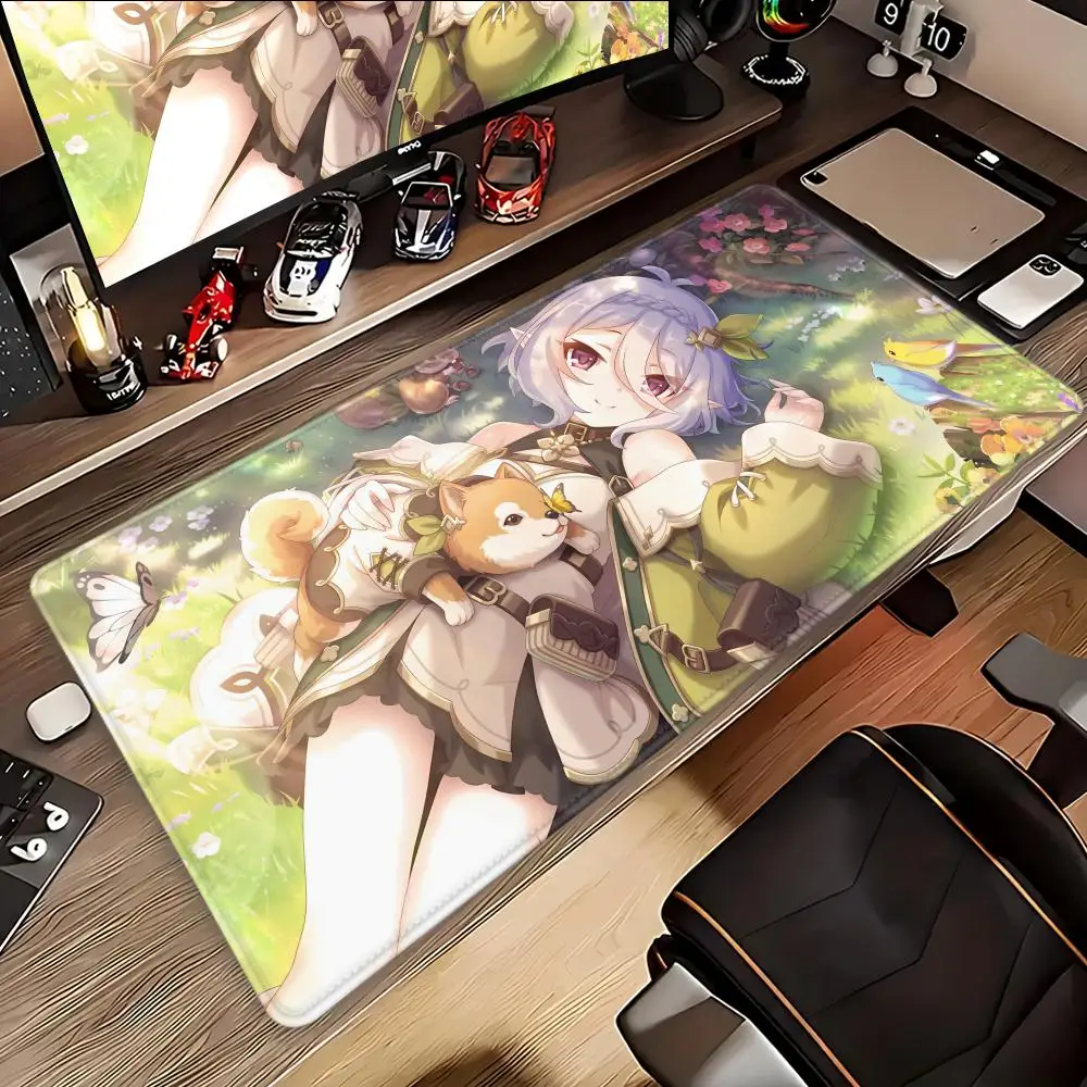 لوحة ماوس Princess Connect ReDive Kokkoro للكمبيوتر اللوحي xl لوحة ماوس سطح المكتب، لوحة مفاتيح ألعاب لطيفة عالية الدقة بألوان قوس قزح، مشغل csgo، 9 #1