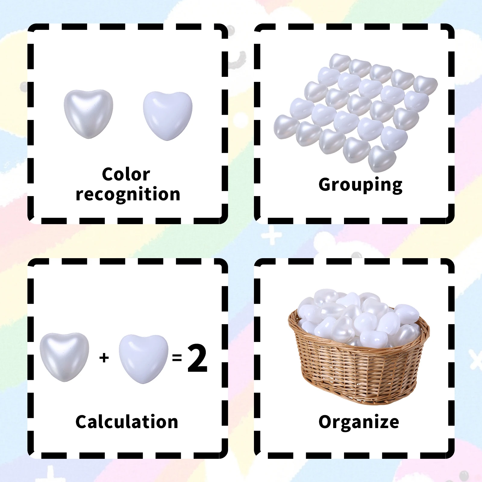 5.5 سنتيمتر 50/100 قطعة صديقة للبيئة الكرة حفرة كرات ملونة شكل قلب مع صافي حقيبة للأطفال بركة المياه الخيام في الهواء الطلق اللعب #5