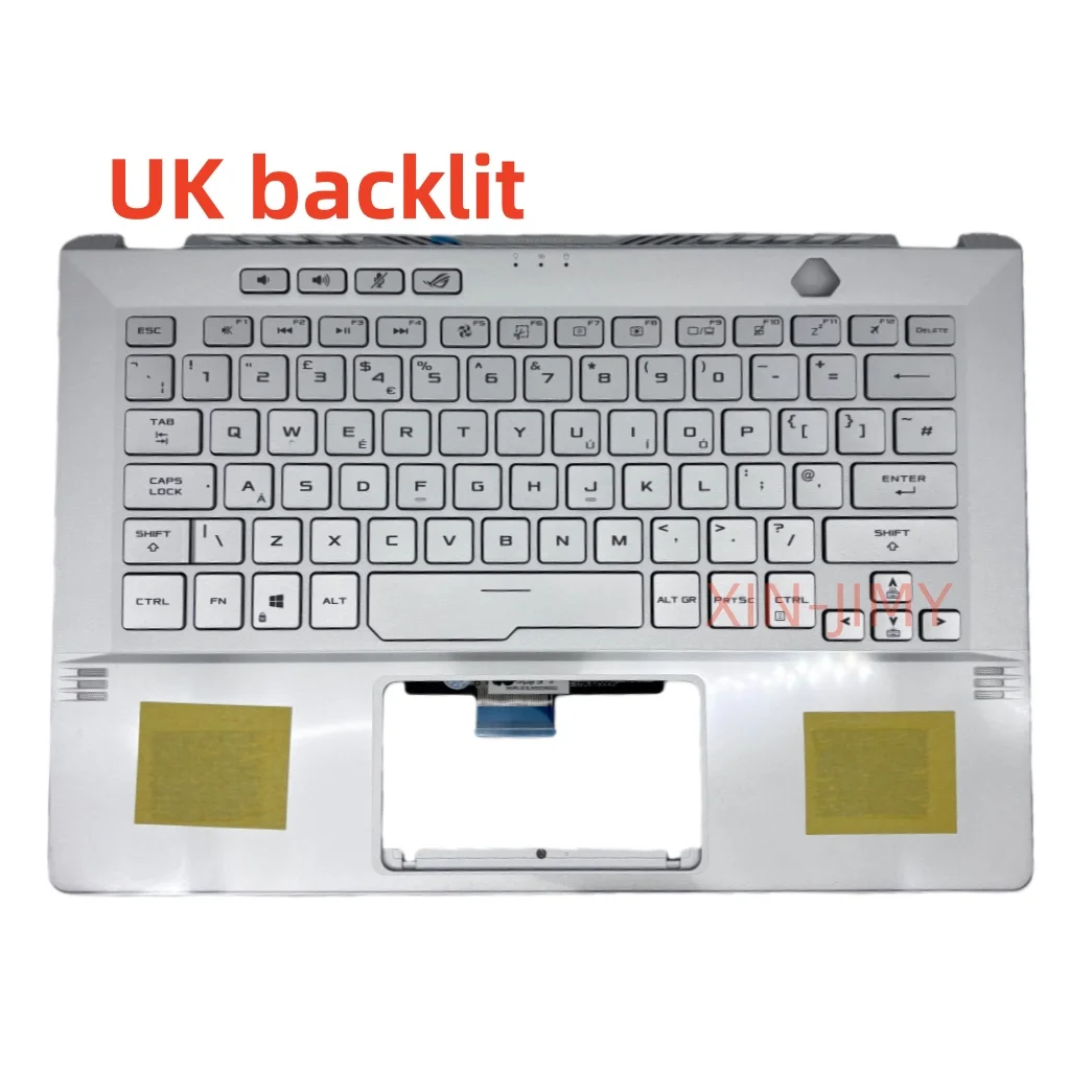 UK Backlit Palmrest Laptop Keyboard For ASUS ROG Zephyrus G14 GA401 GA401QE GA401QM GA401IV GA401QC GA401QH GA401IU GA401IHR