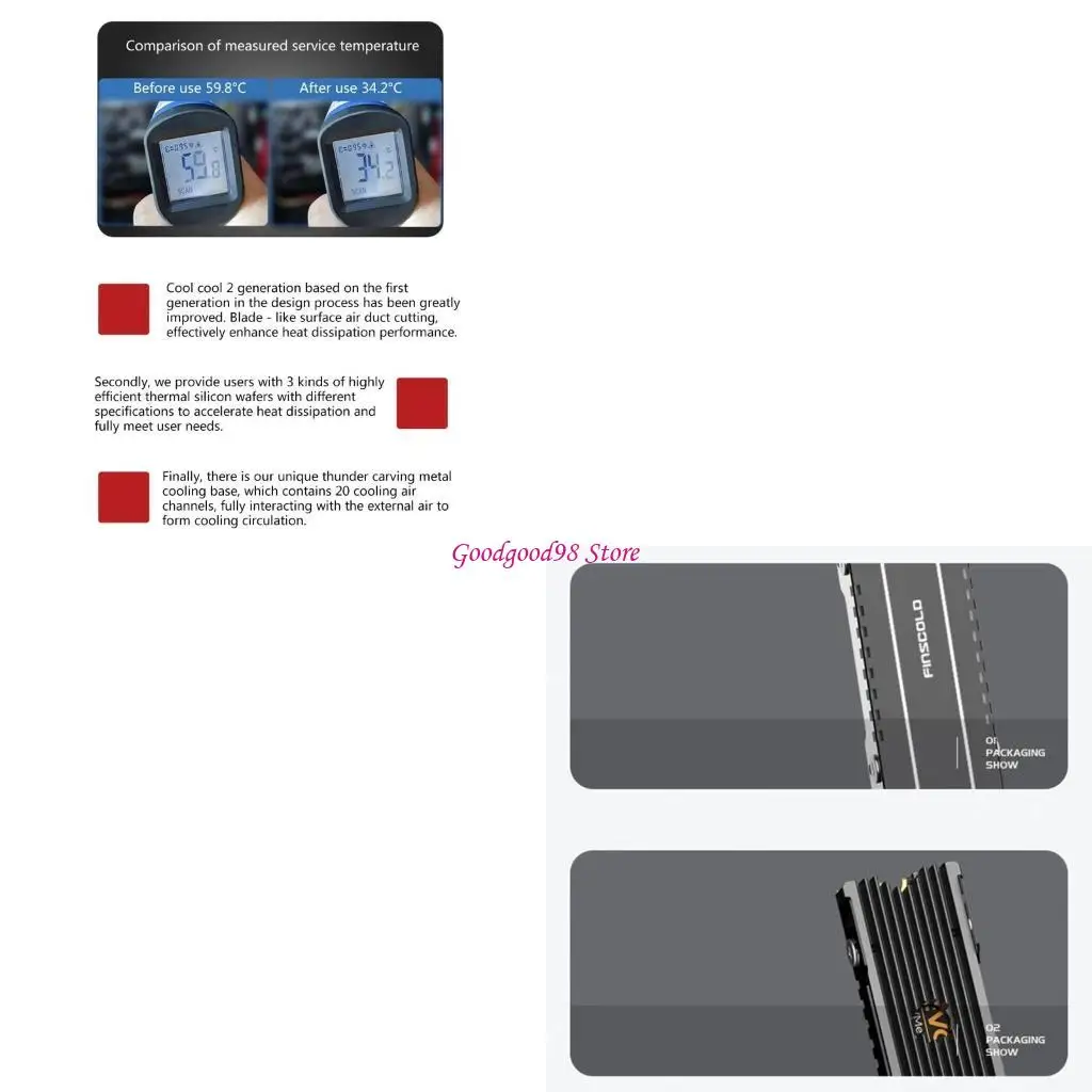 

for M.2 22110 Hard Drive Heatsink Thin Aluminum Radiator Cooler for M2 NVME NGFF PCIE Hard Drive