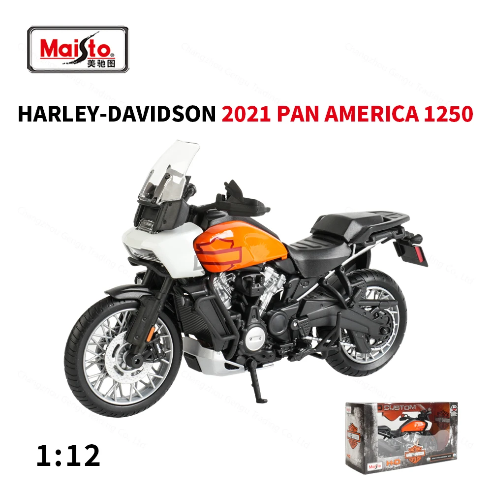 

Maisto 1:12 Harley Davidson 2021 Pan America 1250 Die Cast Vehicles Collectible Hobbies Motorcycle Model Toys