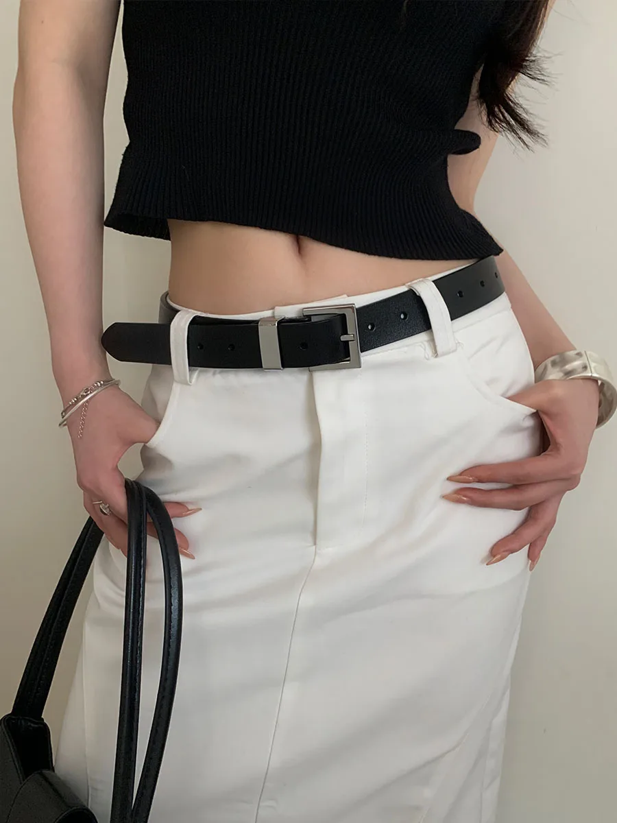 

Корейская версия ремня из воловьей кожи для женщин с костюмной юбкой и украшением для джинсов, универсальный модный утягивающий ремень и высококачественный ремень