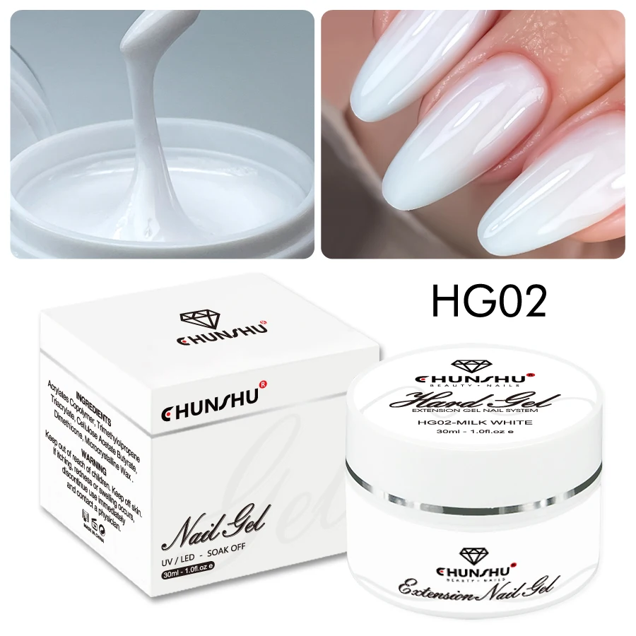 30ML harde gel voor nagelverlenging melkwit bouwer constructor gel zelfnivellerende versterking nagelgels camouflage manicure