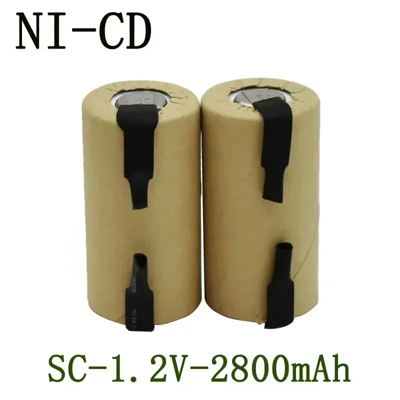 Nickel-CD 1.2V SC 2800mAh Rechargeable Battery Pack Power Tools General Purpose Power Banks Fast Charging