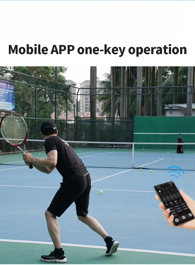 SIBOASI SS-S4015A Professional Tennis Ball Machine - Customizable Speed/Angle, APP Control, Portable Design