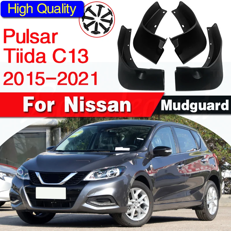 

Mudguards fit for Nissan Pulsar Tiida C13 2015~2021 2016 2017 2018 2019 Car Accessories Mudflap Fender Auto Replacement Parts