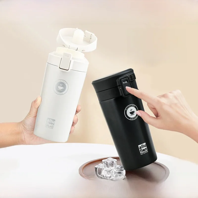 

Изолированная кружка для кофе Alluflon, 370 мл, спортивная чашка для воды, контейнер для напитков из нержавеющей стали для офисного использования