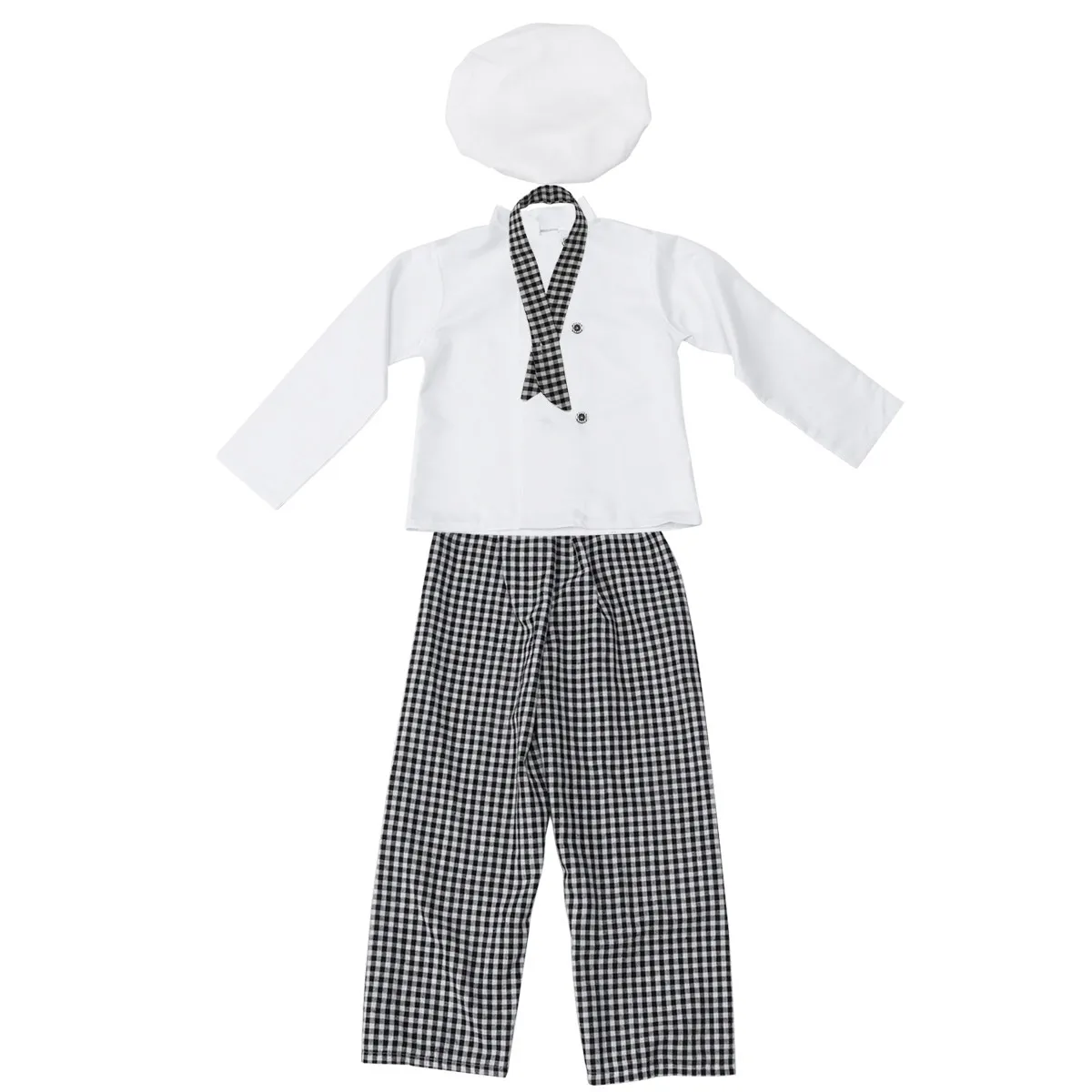 1Set Kids Chef Role Play Costume Includes Chef Coat Hat Trousers Quality Cloth Material Fun Educational Pretend Play Outfit