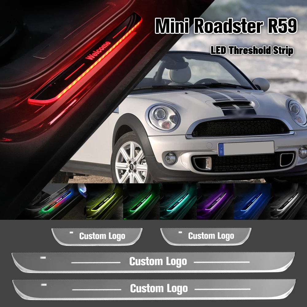 

For Mini Roadster R59 2012-2015 Car Door Sill Light Customized Logo LED 2013 2014 Welcome Threshold Pedal Lamp Accessories