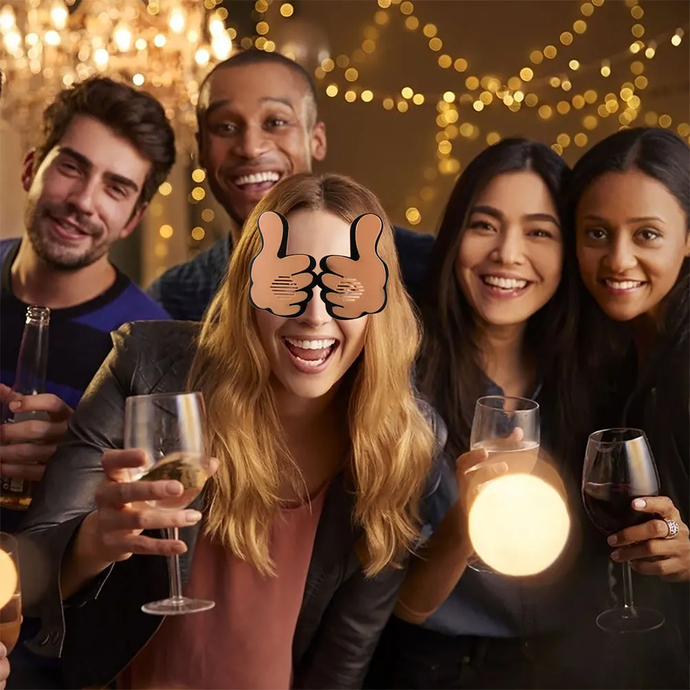 2 Stück Daumen hoch lustige Brille Neuheit Party Sonnenbrille leichte Kunststoff Jubel Requisiten Geburtstagsbrille