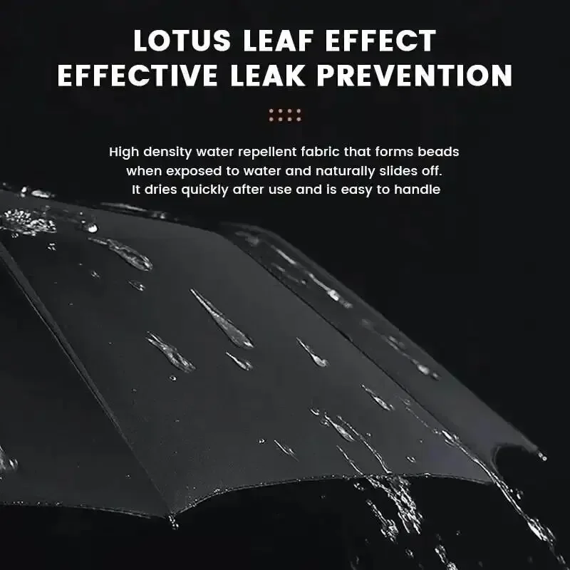 1PC Automatic Black Glue Folding Rain Umbrella Reinforcement And Thickening For Sun And Rain Protection Umbrella image 3