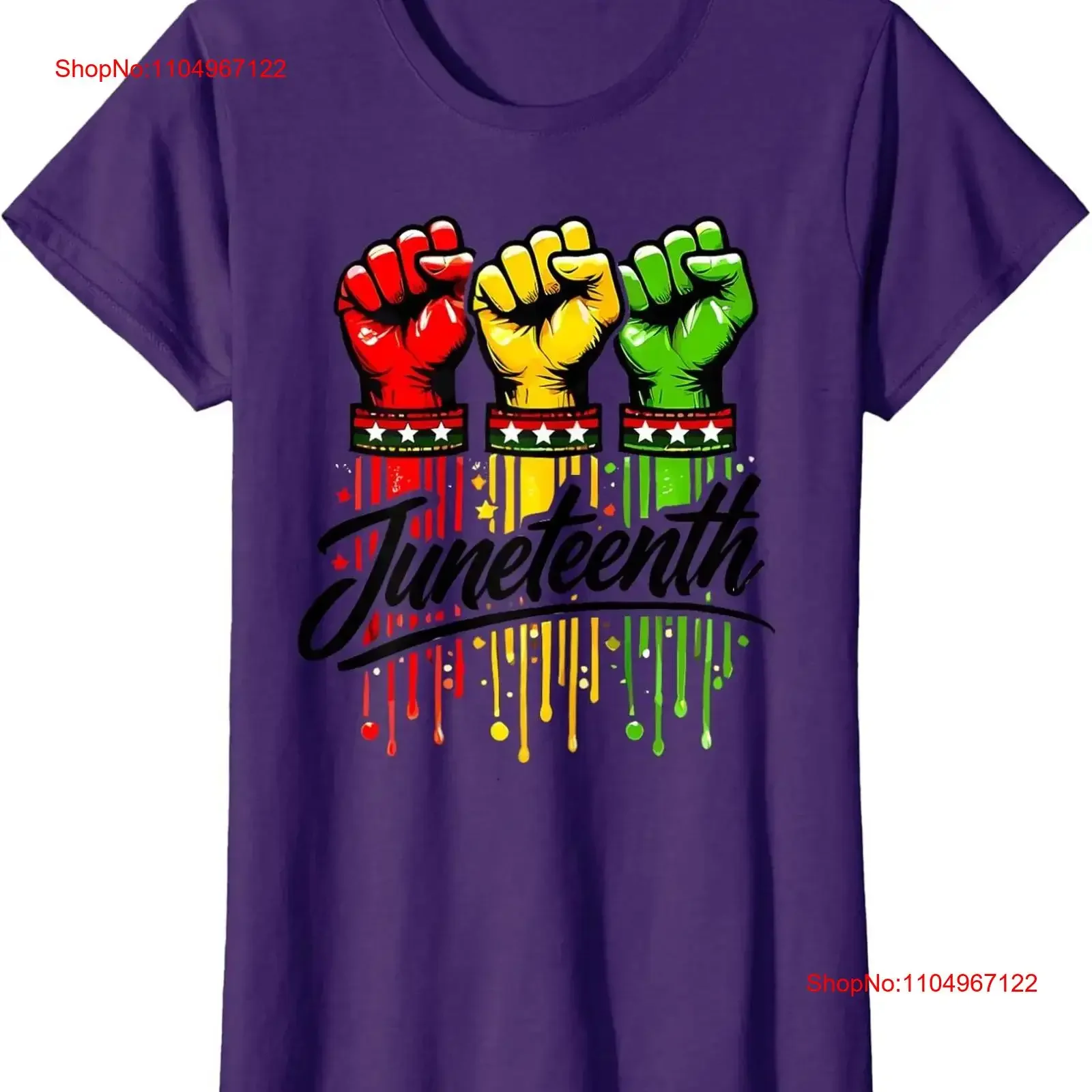 

Juneteenth 1865 Freedom Day African American June 19t Ladies' Crewneck T Shirt vintage Washed fashion Stylish graphic Soft