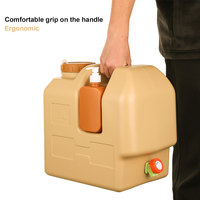 30L Water Jug with Spigot Camping Water Container Large Capacity Portable Water Tank with Hand Sanitizer Bottle BBQ Supplies