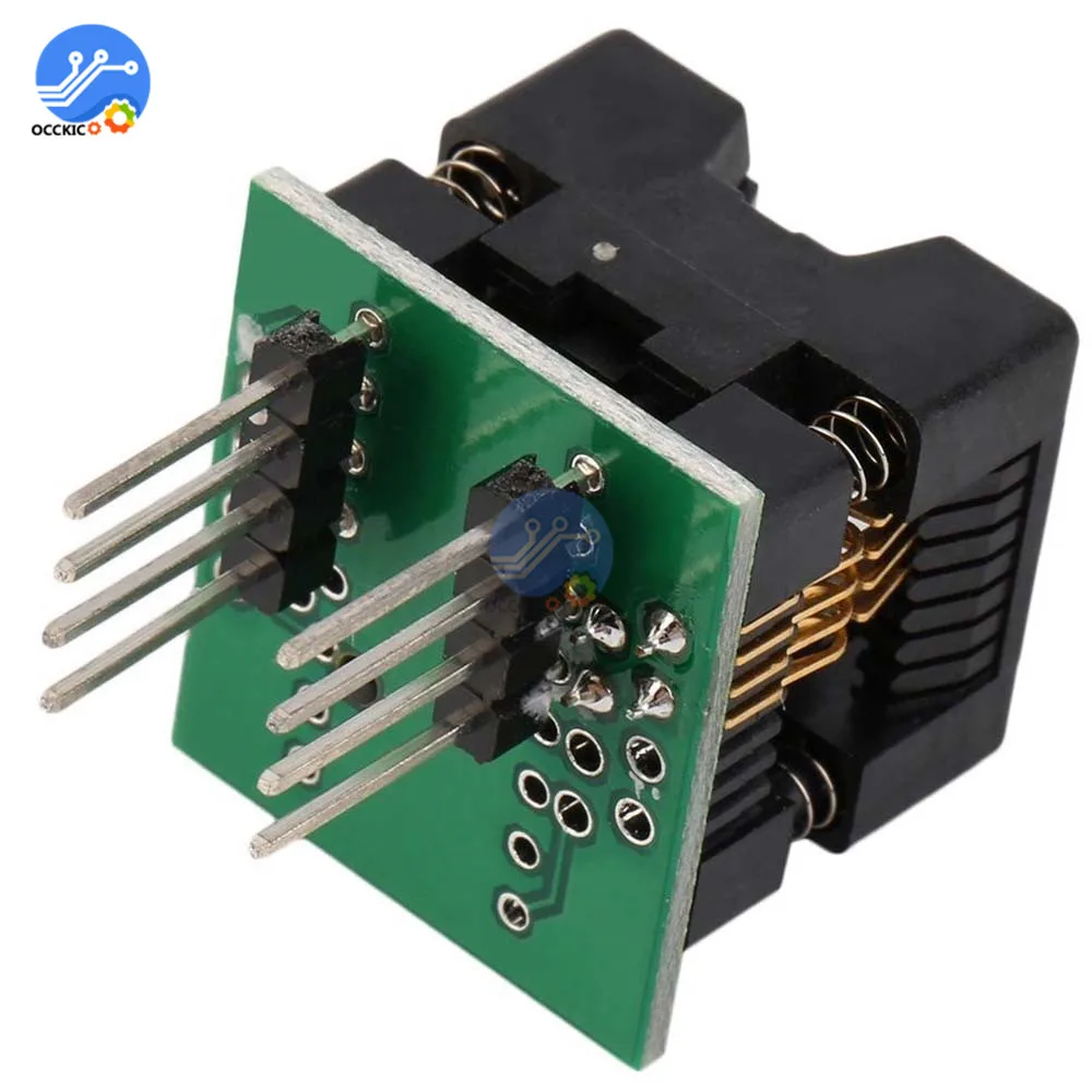 MSOP8 a DIP8 sedile a corpo stretto a corpo largo 150mil 200mil adattatore programmatore SOIC8 a DIP8 presa IC blu verde