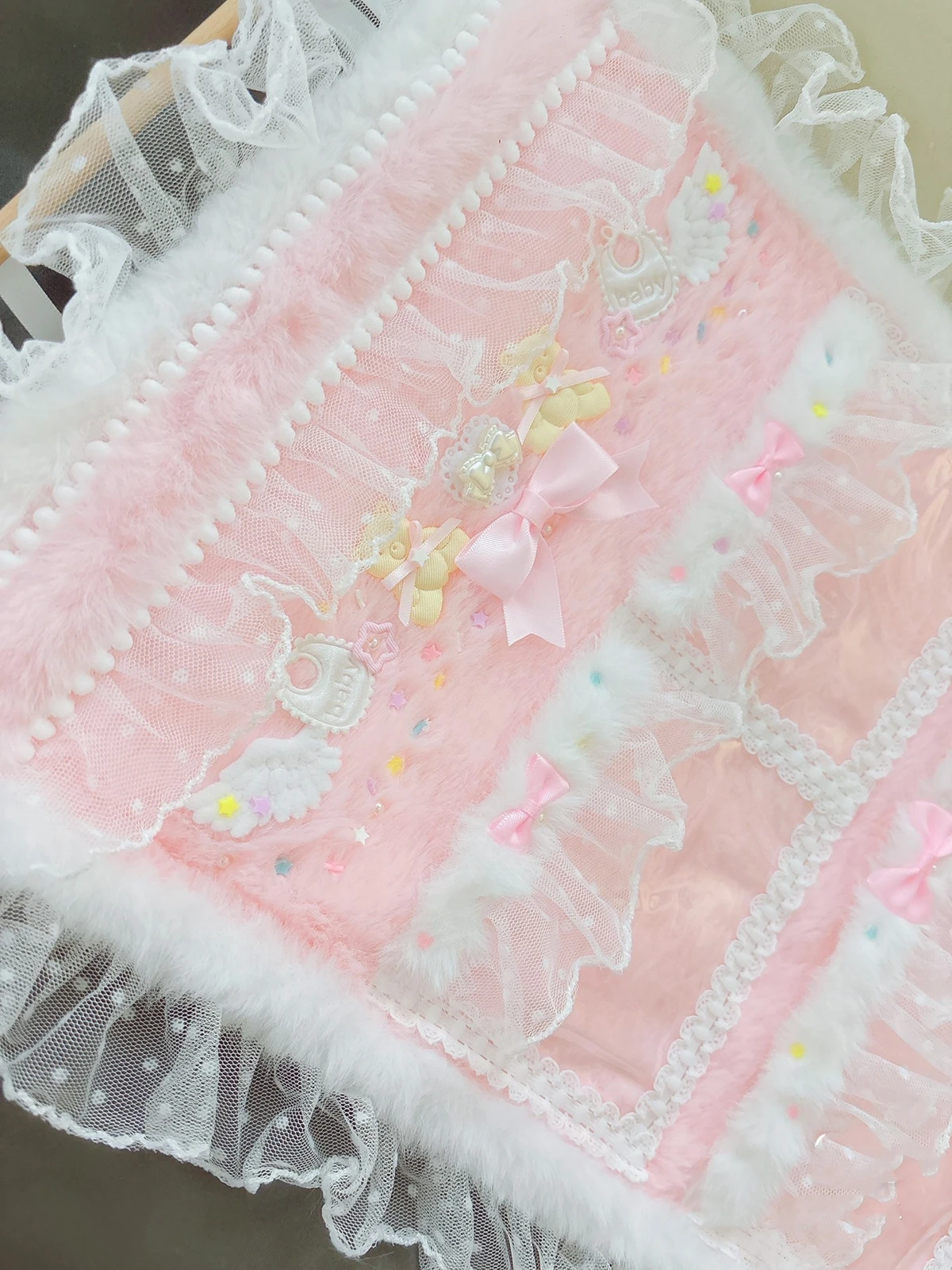 New Kawaii Pink Storage Hanging Bag Wardrobe Dormitory Hanging Learning Miscellaneous Hanging Storage Bag Gift