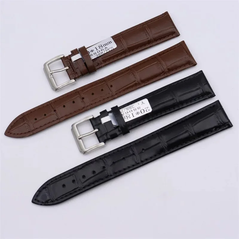 Extra langes, weiches Armband aus echtem Kalbsleder – mit Bambus-Knotenmuster, Dornschließe, verlängertes Lederarmband für Damen und Herren, 18, 20, 22 mm. – Detail 3