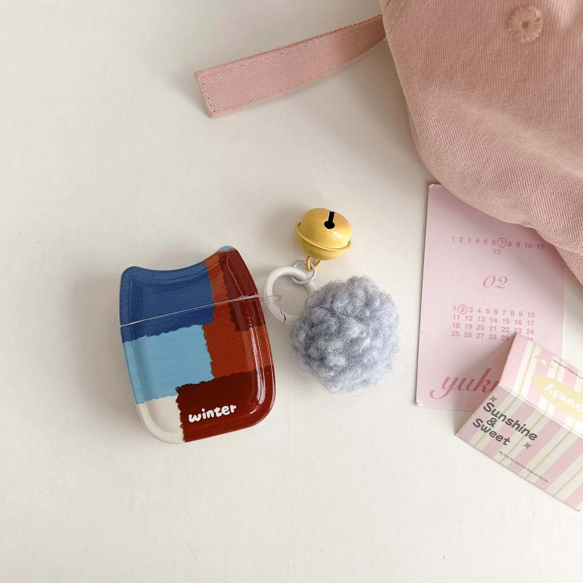 Ins الملونة شعرية قذيفة أفخم قلادة لابل airpods 3 برو 2nd 4 2 1 حقيبة سماعة الاذن صندوق شحن بلوتوث لاسلكي