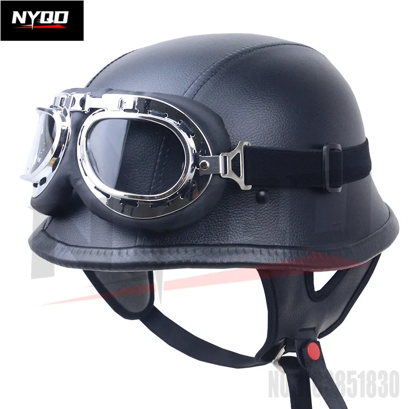 레트로 오토바이 가죽 헬멧, DOT 인증 하프 헬멧, 여름 전기 자전거 헬멧, 809 카스코 모토