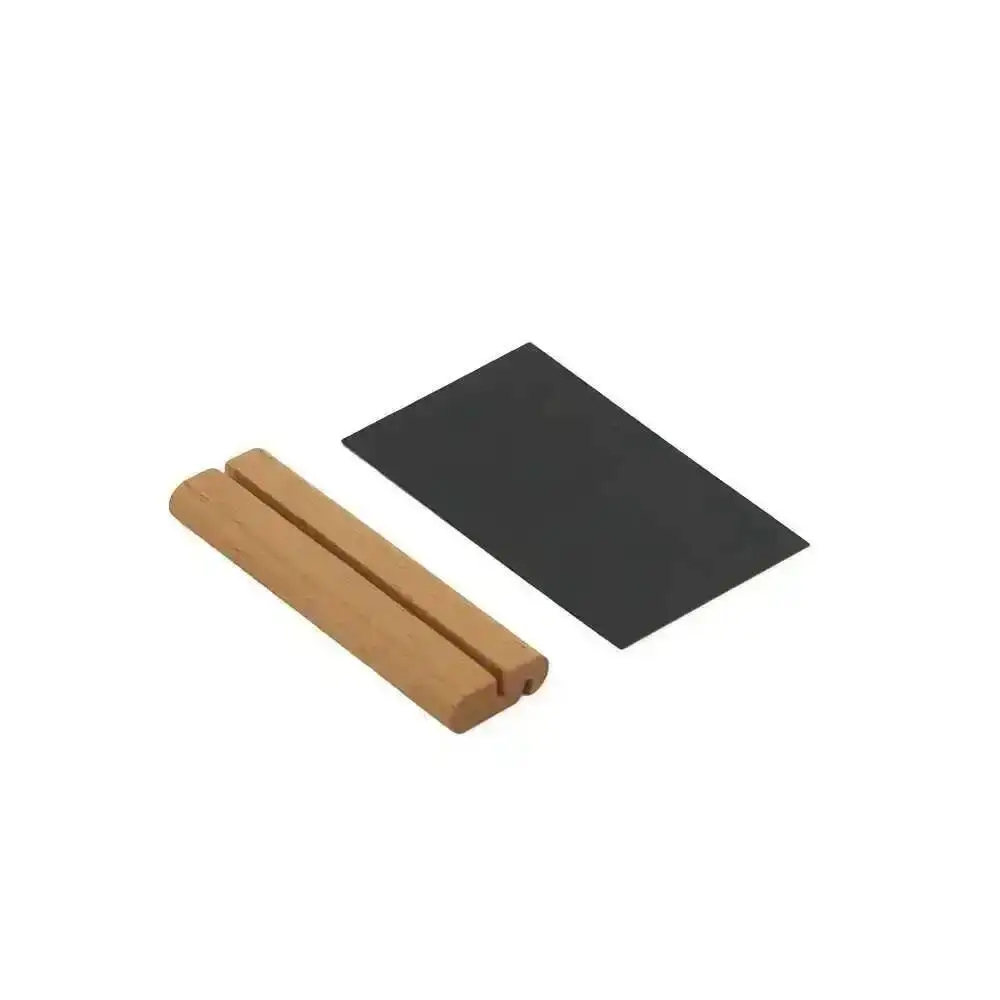 5pcs 100x70mm Wood Base Acrylic Sign Holder Various Sizes Table Wood Clip Photo Holder Stand