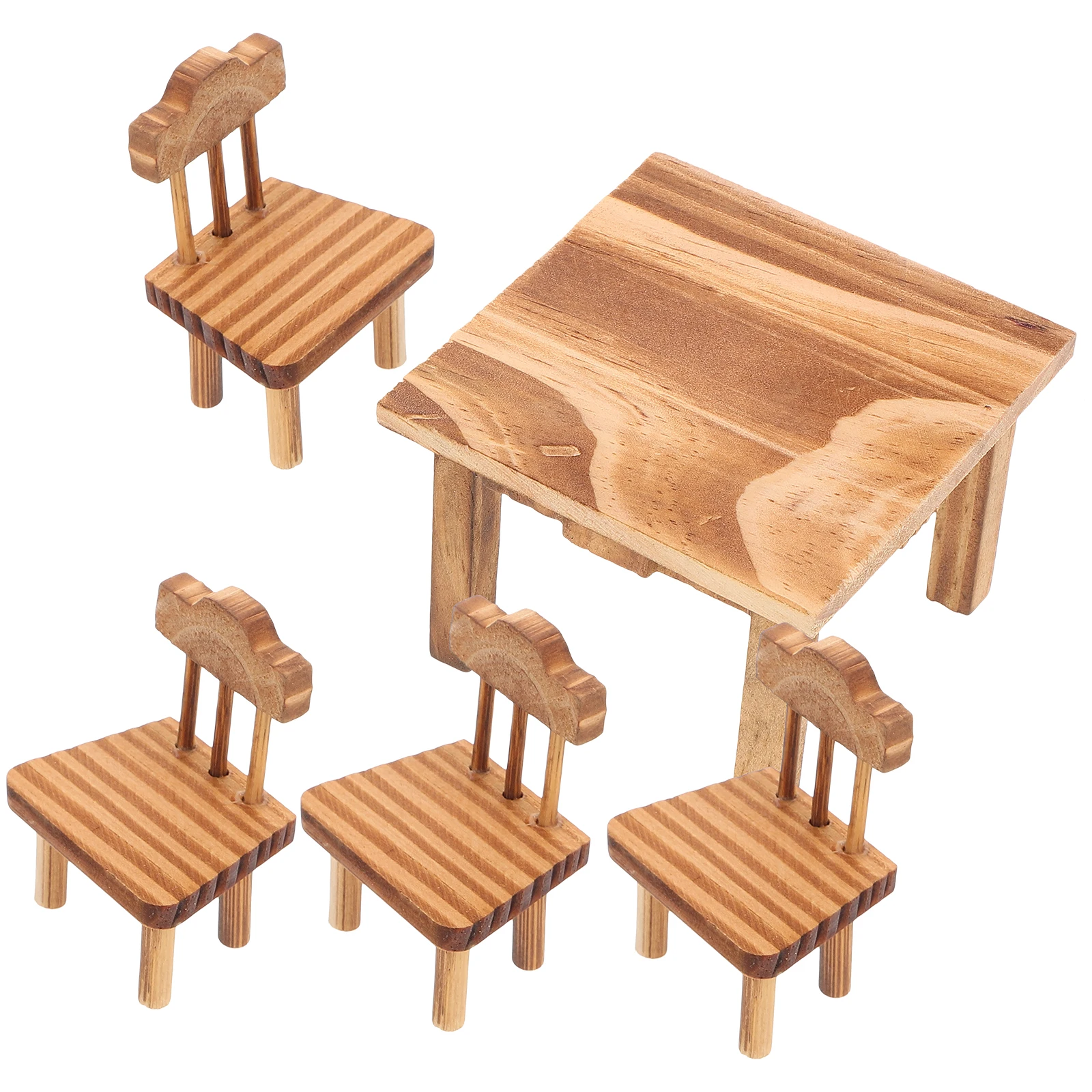 

Simulated Wooden Furniture Chinese Ornaments Table Chair Furnishing Decor Mini Style