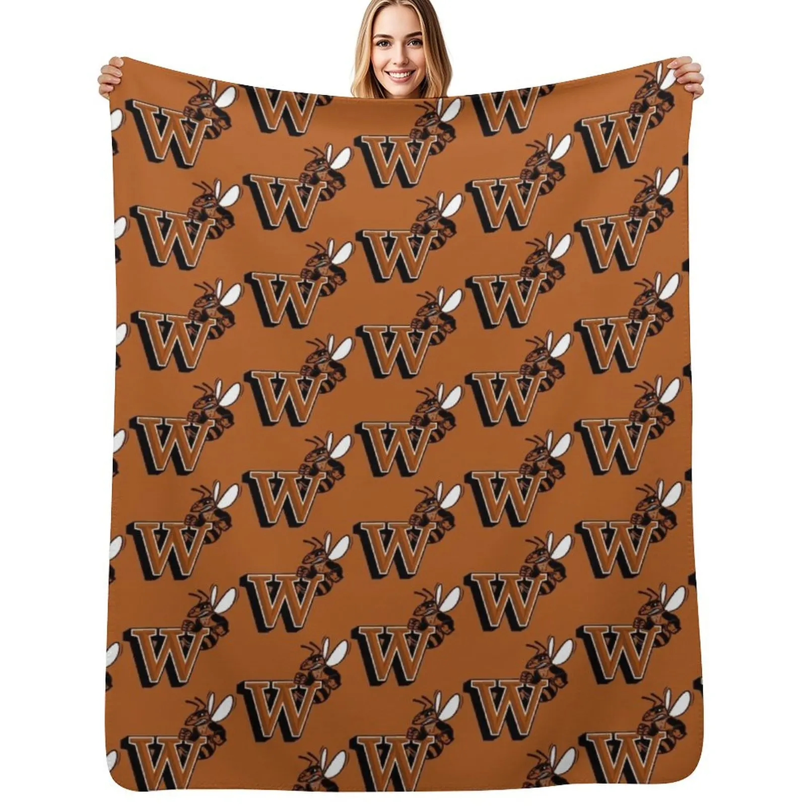 

Waynesburg Yellowjackets Throw Blanket All Season Lightweight Soft Blanket for Bed
